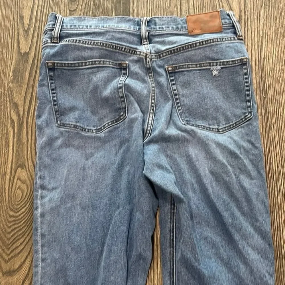 J.Crew Billie Demi Boot Crop Jeans High Rise Denim Medium Wash Blue Size 30
